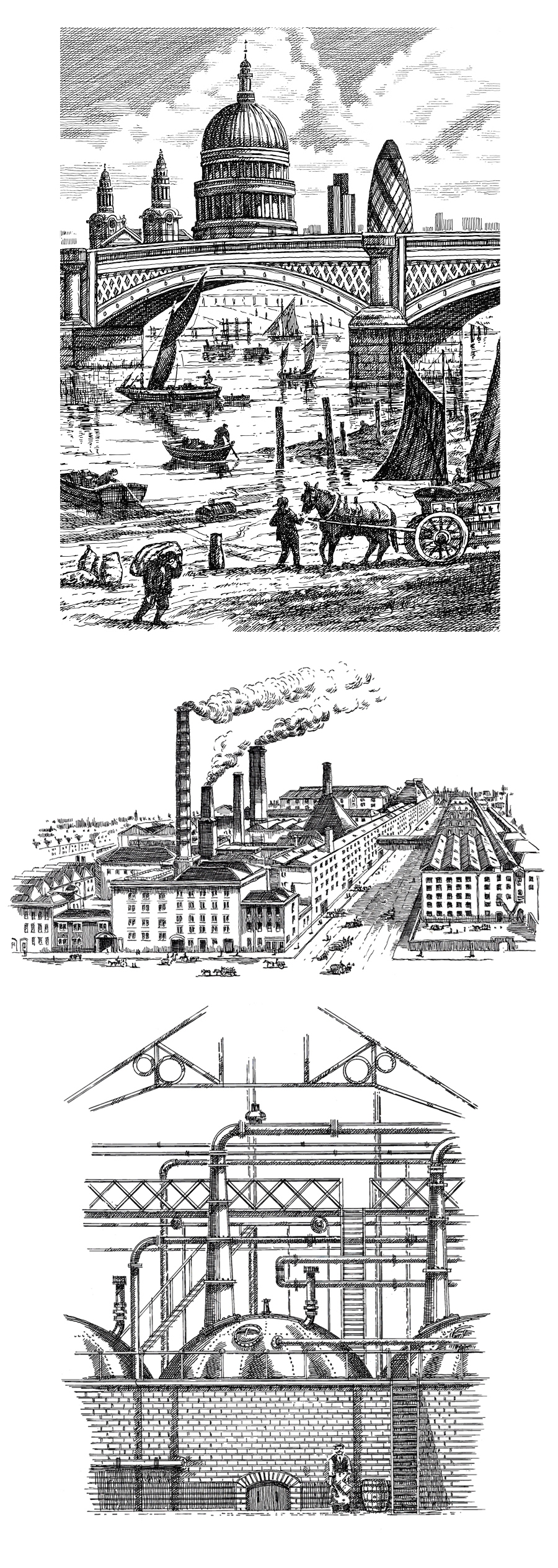 Distillery engraving