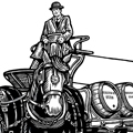 Dray Horse Wagon